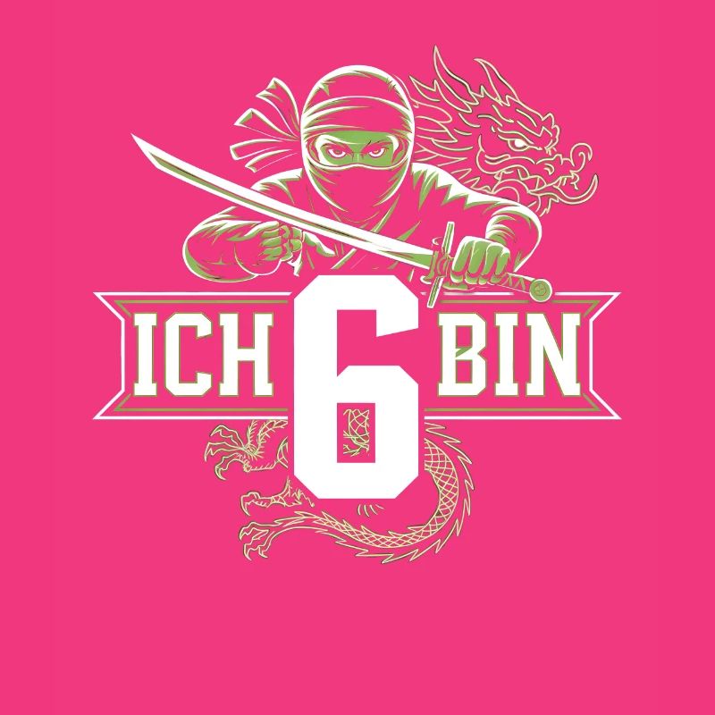 Ich Bin 6 Ninja Geburtstagsshirt