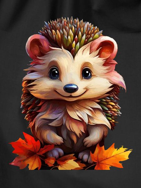 HEDGEHOG AUTUMN LEAVES