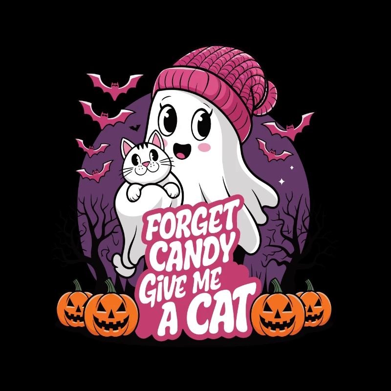 Halloween Cat Forget Candy Give Me A Cat