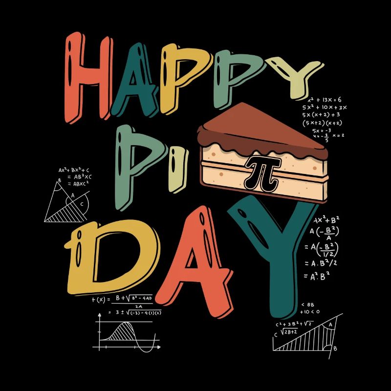 Feiere Pi Tag mit Happy Pi Day Design