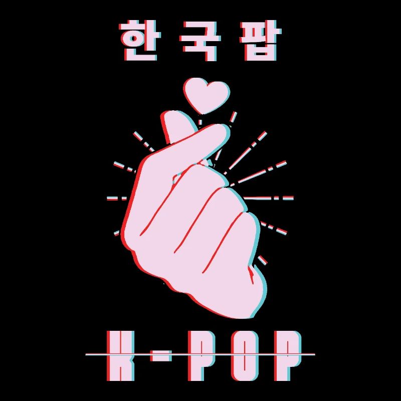 Signe D’amour K-Pop Avec Cœur Et Main