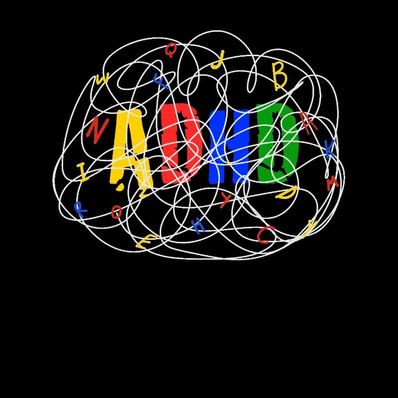 ADHD Gehirn Illustration ADHD Brain Illustration