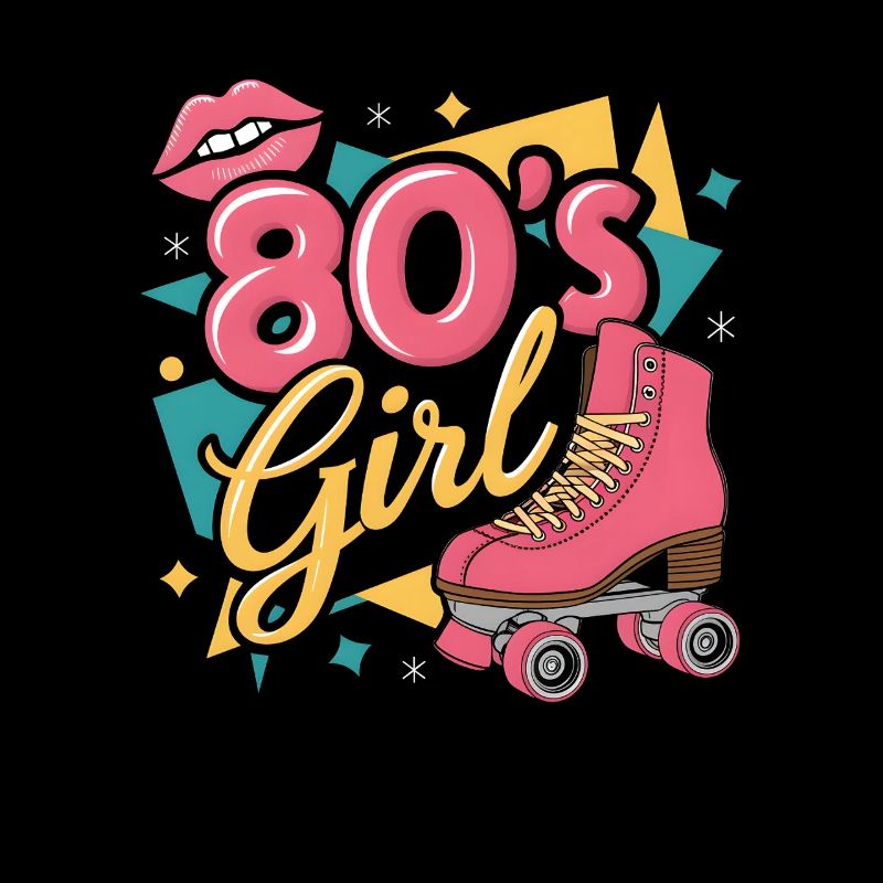 Retro 80s Girl Roller Skate Roller Skates