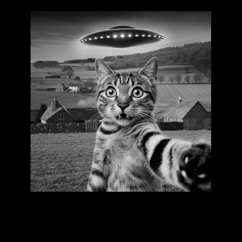 Alien Encounter Cat Selfie