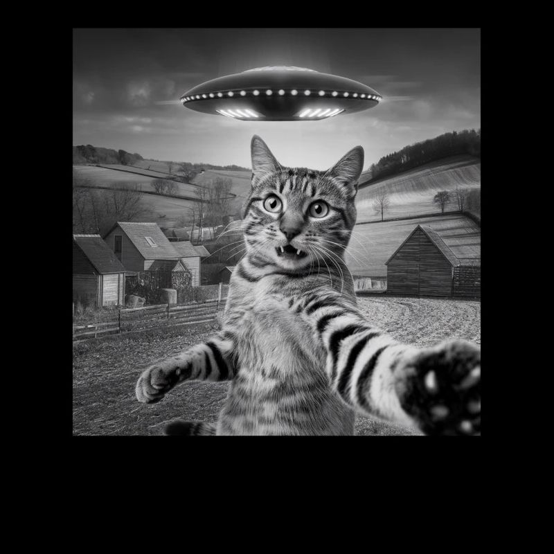 Alien Encounter Cat Selfie