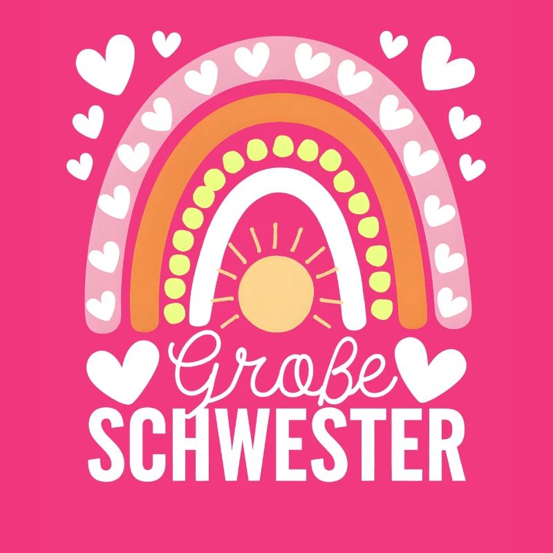 Ich Werde Große Schwester Regenbogen Boho
