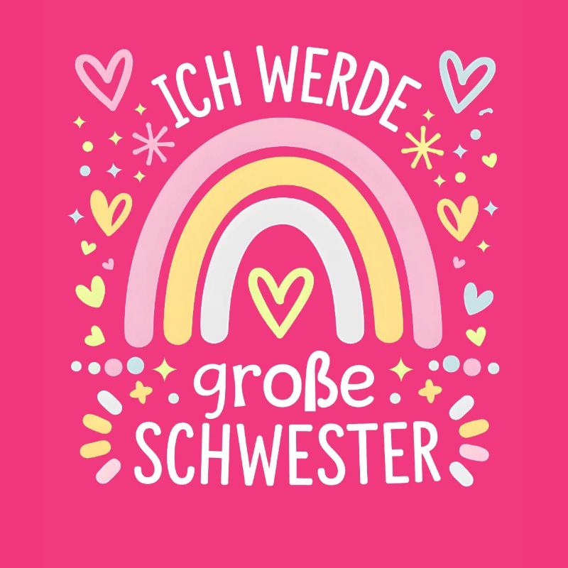 Ich Werde Große Schwester Regenbogen Boho