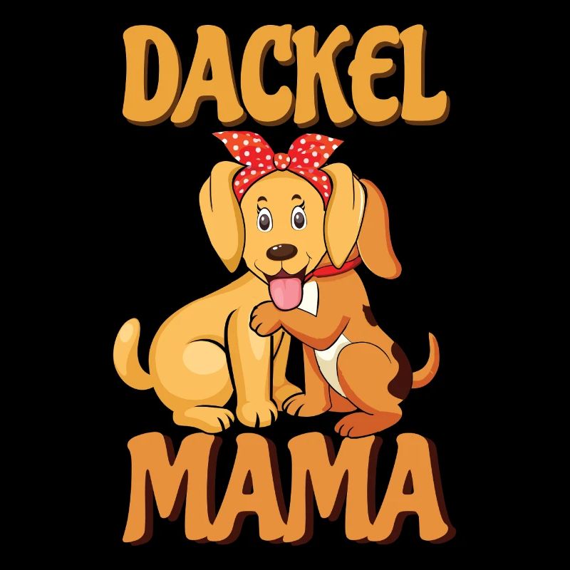Mignon teckel maman illustration pour