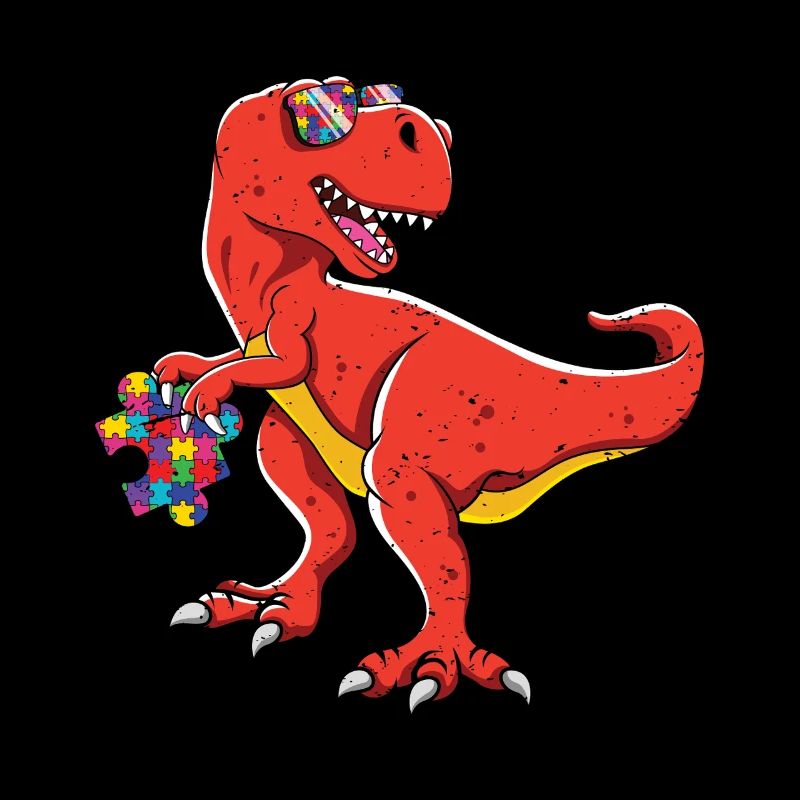 Autisme dinosaure puzzle T-Rex élégant