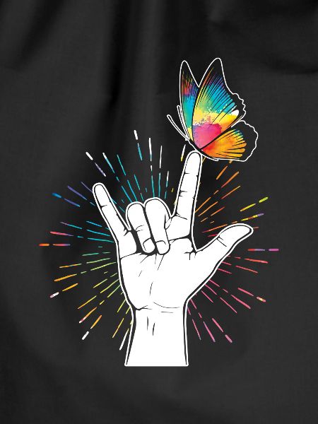 Autism Hand Sign Butterfly