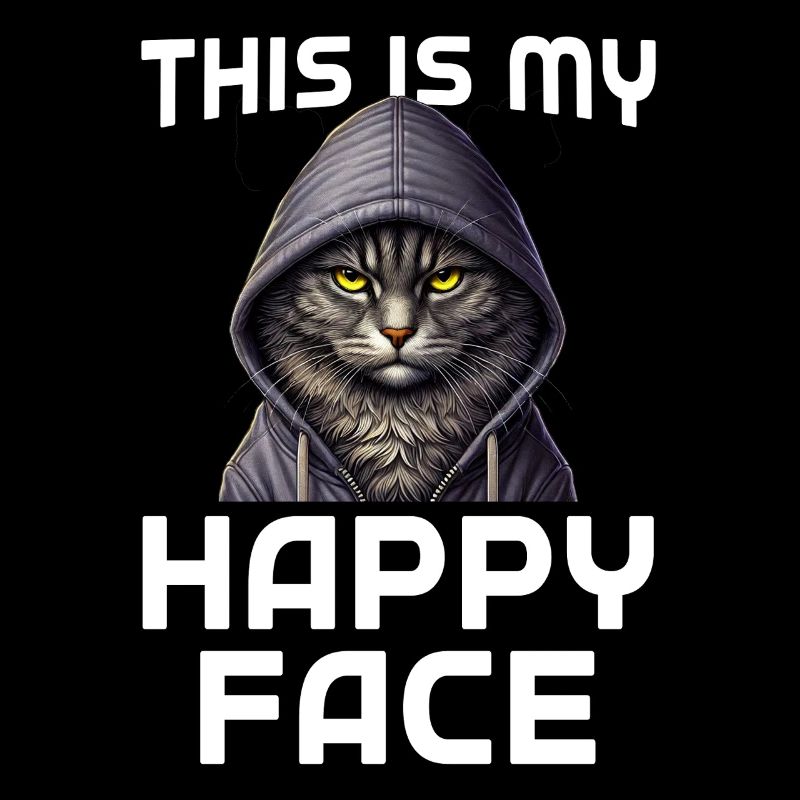 C’est mon visage heureux les chats