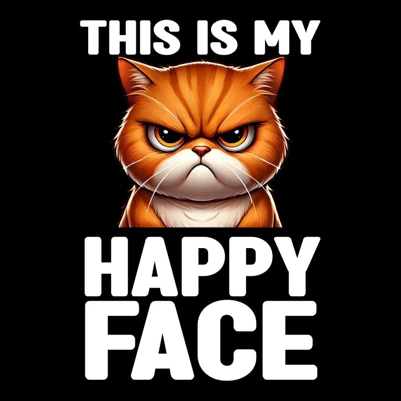 C’est mon visage heureux les chats