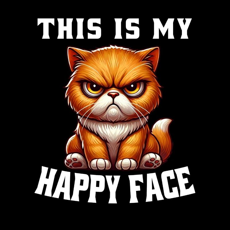 C’est mon visage heureux les chats