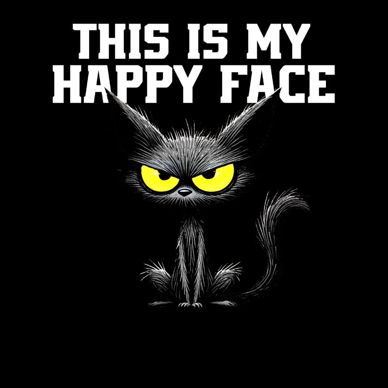 C’est mon visage heureux les chats