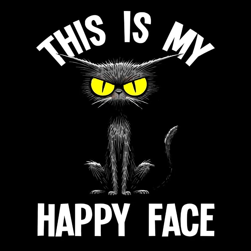 C’est mon visage heureux les chats