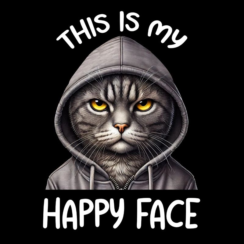 C’est mon visage heureux les chats