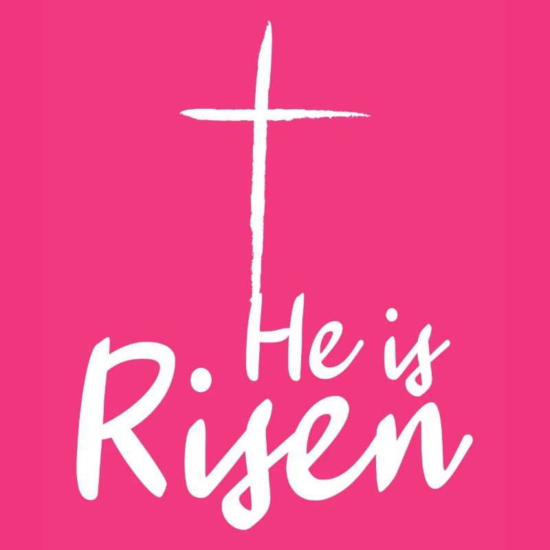Easter He Is Risen Cross Motif