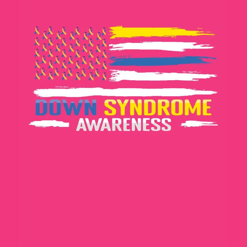 Down Syndrom Bewusstsein Flagge Design