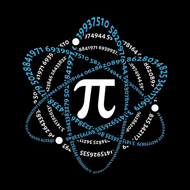 Pi Day Atomic Shape Mathematics Number Art