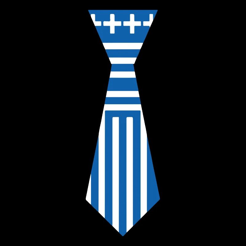Cravate Bleu Blanc Grec Pâques