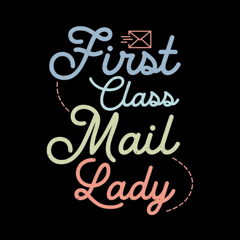 Courrier de première classe Lady Postal Worker Mail