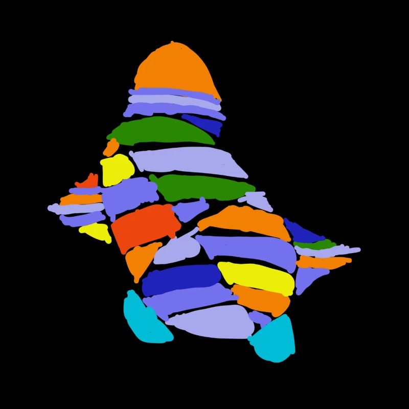 Art Sea Turtle Swimming