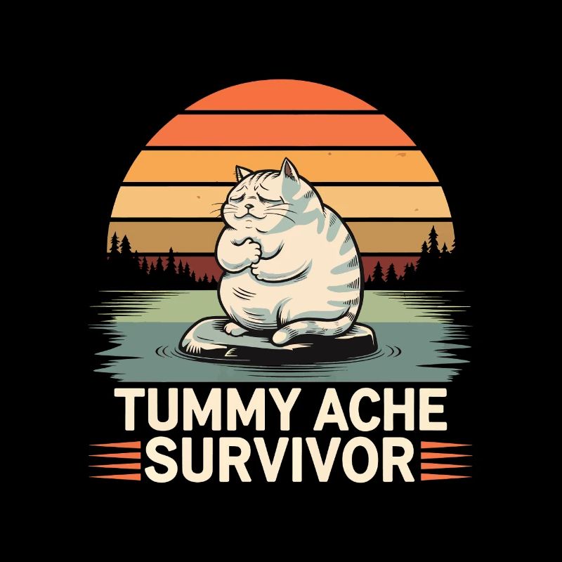 Belly Ache, Survivor Cat, Funny
