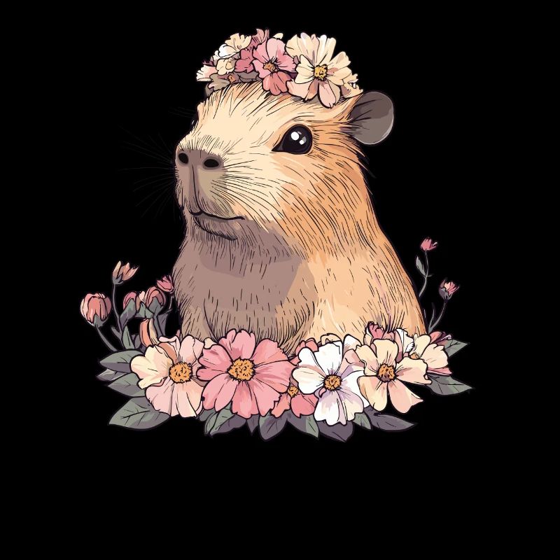 Blumen Capybara