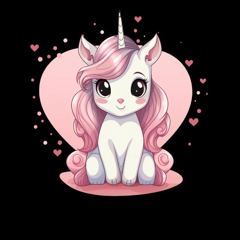 Niedliches Einhorn mit Herz