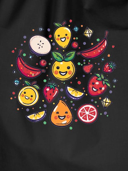 Cheerful fruits with gemstones