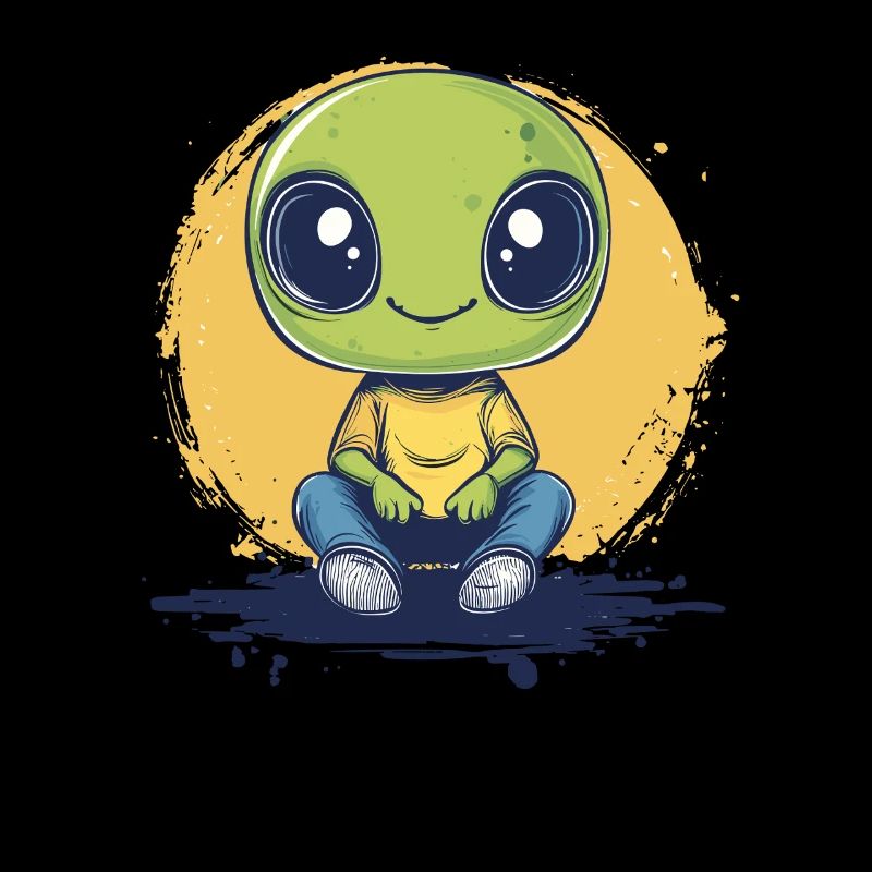 Mignon garçon extraterrestre