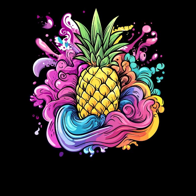 Ananas Farbexplosion