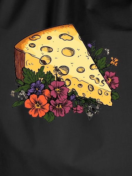 Cheese with flowers