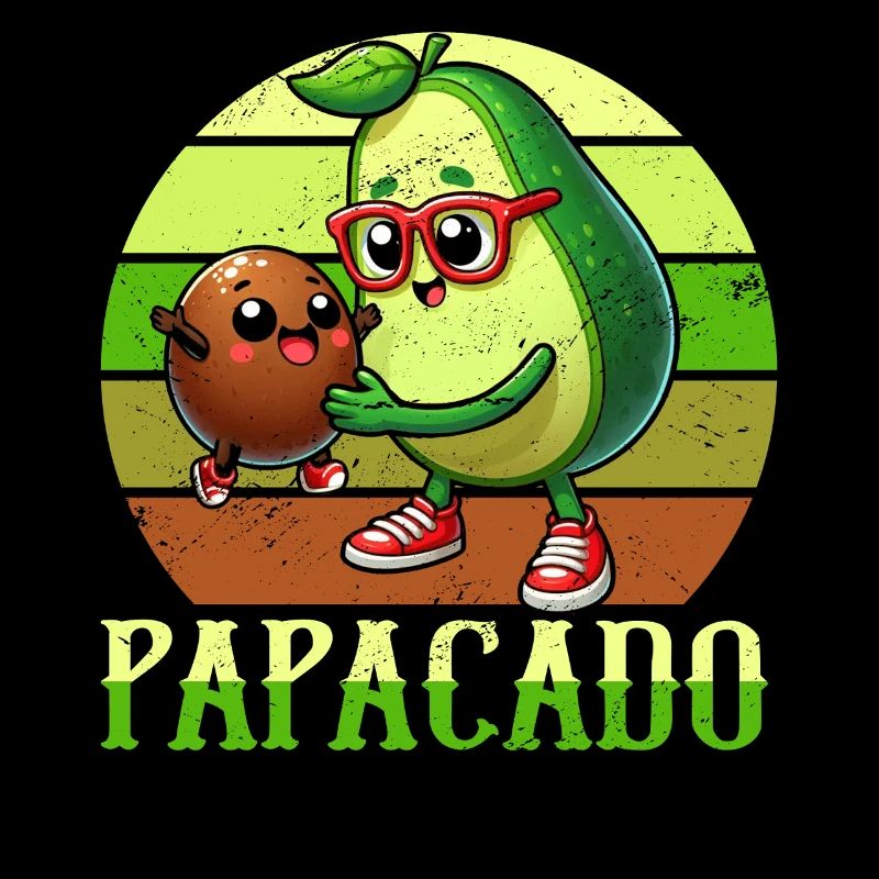 Papacado Avocado Papa Vatertag Vater Vaterschaft