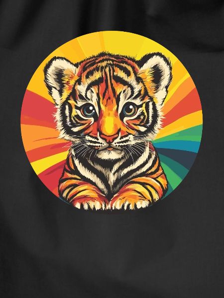 Tigerbaby mit Regenbogenfarben