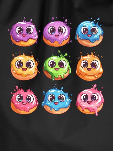 Bunte Donut Freunde