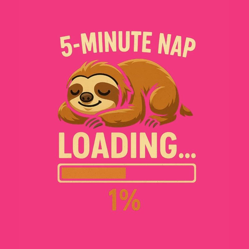 5-Minute Nap Loading… Sloth Progress-Bar Cute
