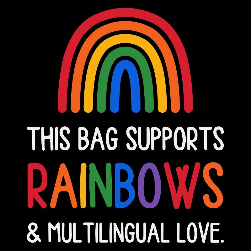 Mehrsprachigkeit und Regenbogen-Support – Bag Proud