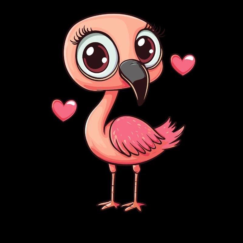 Flamingo mit Herz