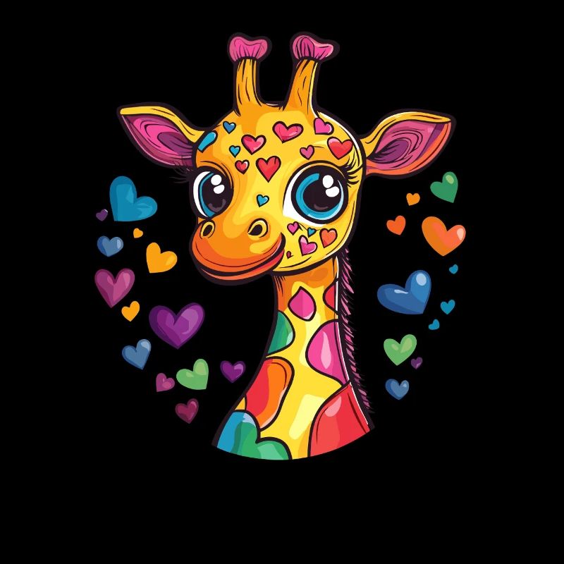 Cute Rainbow Giraffe