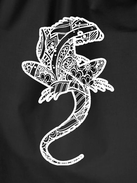 Lizard Floral Pattern