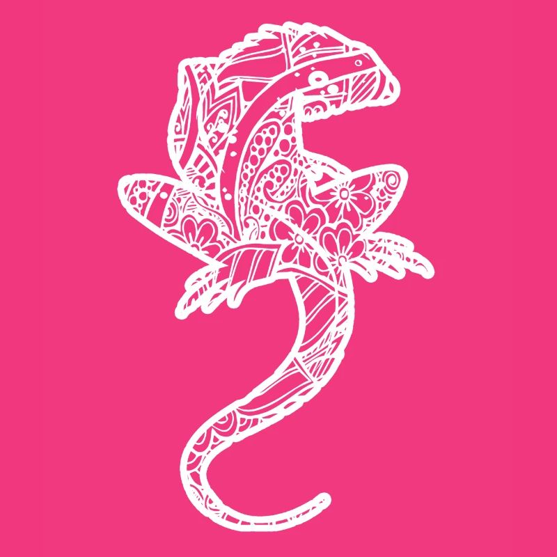 Lizard Floral Pattern