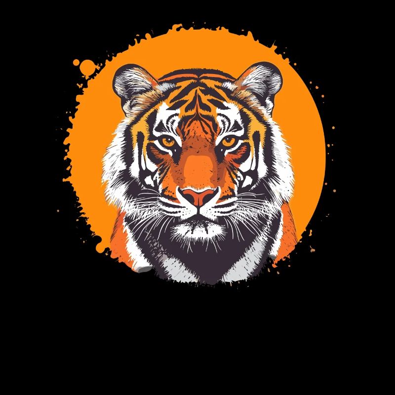 Tiger with a solar circle