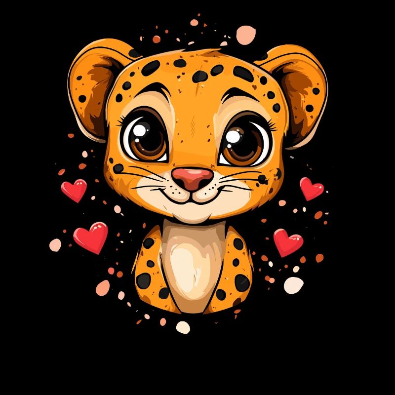 Gepard mit Herzchen