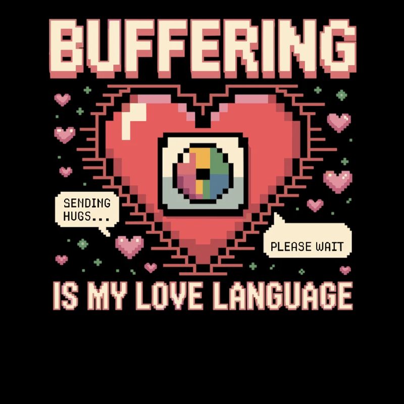 Love Needs Loading Time – Nerd Pixel Heart Shirt
