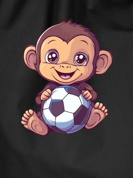 Monkey with soccer ball