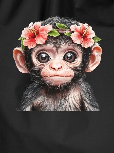 Smiling baby monkey