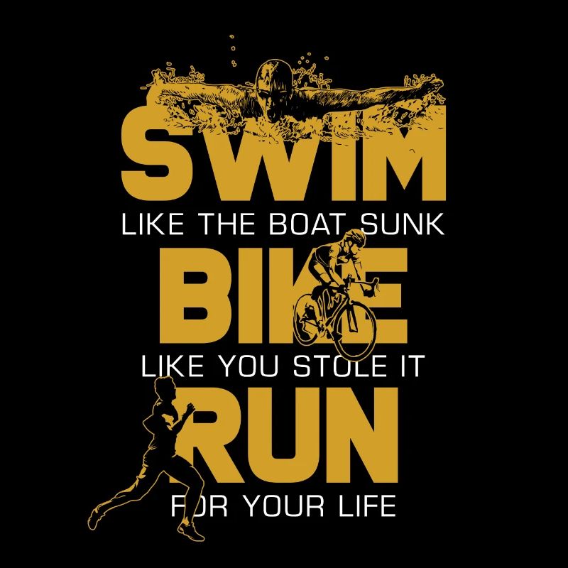 Course de vélo de natation