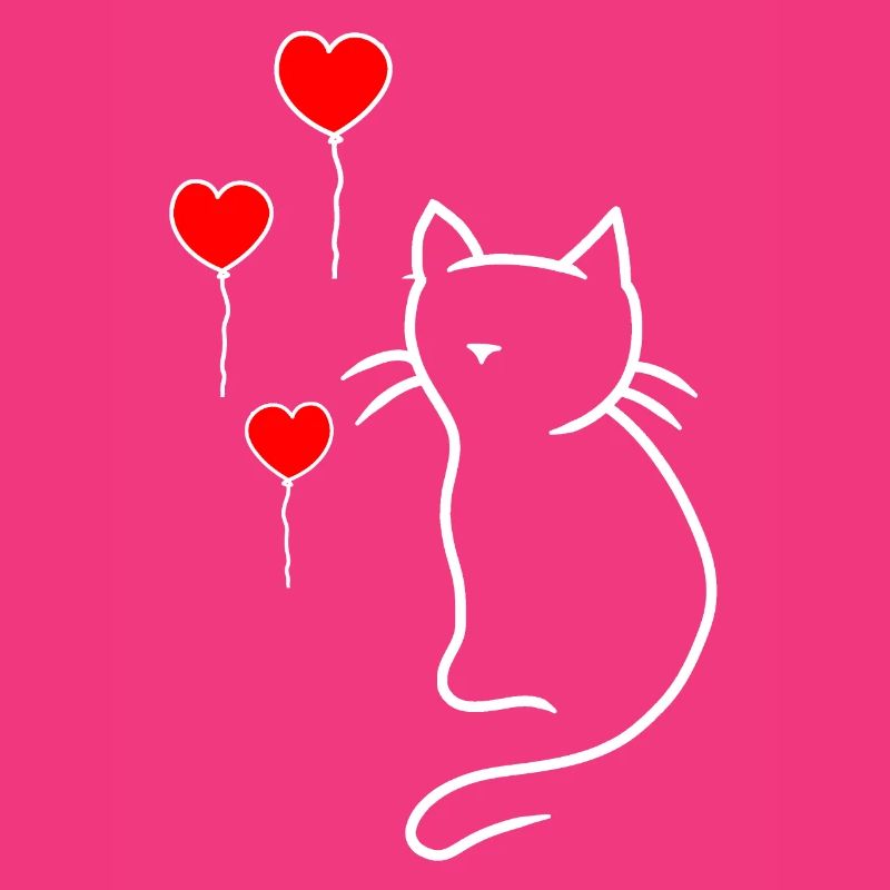 Katze Katzen Herz Geschenkidee