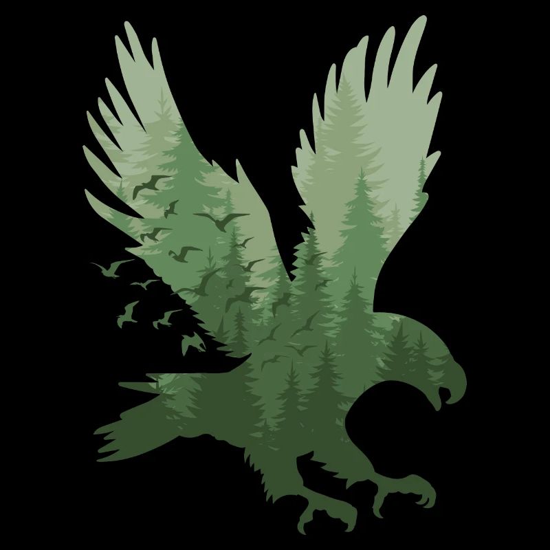 Flying Eagle Bird Forest Animal Nature